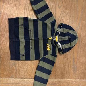 Carter's Navy and Olive Striped Hoodie